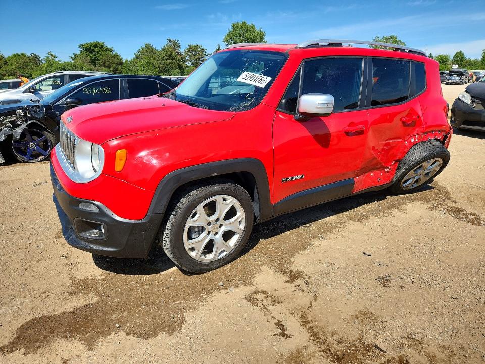 2015 Jeep VIN ZACCJBDT4FPC00070 COPART salvage auction — SIDE, Il - Salvage Certificate, sold $1,250 on 2026-07-21 (photo 1)