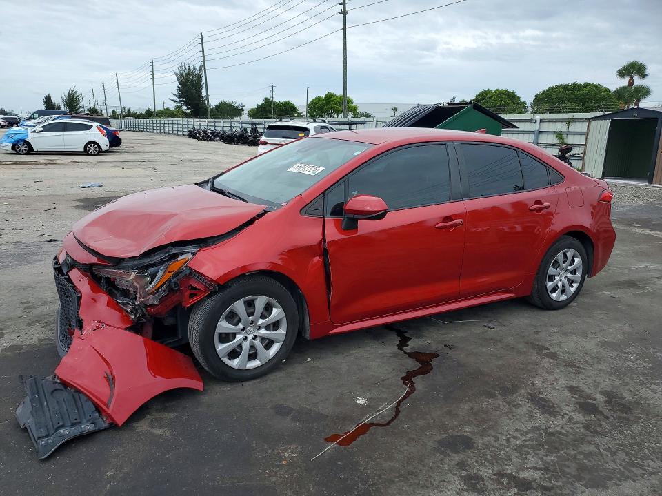 2021 Toyota Corolla VIN JTDEPMAEXMJ165444 COPART salvage auction — FRONT END, Fl - Certificate Of Destruction, sold $4,350 on 2026-07-13 (photo 1)