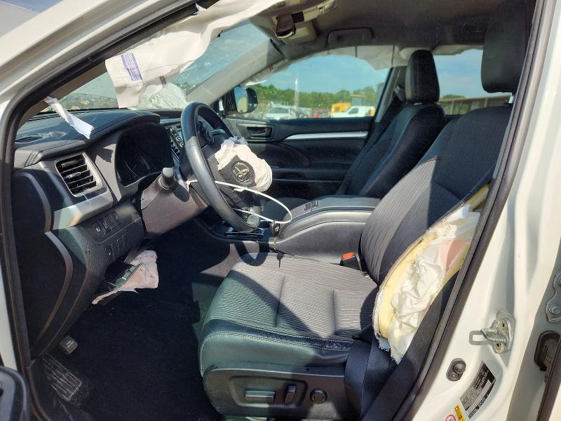 2018 Toyota Highlander VIN 5TDZZRFH1JS248951 COPART salvage auction — FRONT END, Al - Cert Of Title-Salvage Title, sold $3,550 on 2026-07-29 (photo 7)