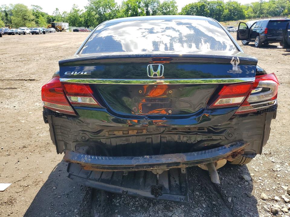 2013 Honda Civic VIN 19XFB2F5XDE211268 COPART salvage auction — REAR END, Ny - Mv-907A Salvage Certificate, sold $1,650 on 2026-07-02 (photo 6)