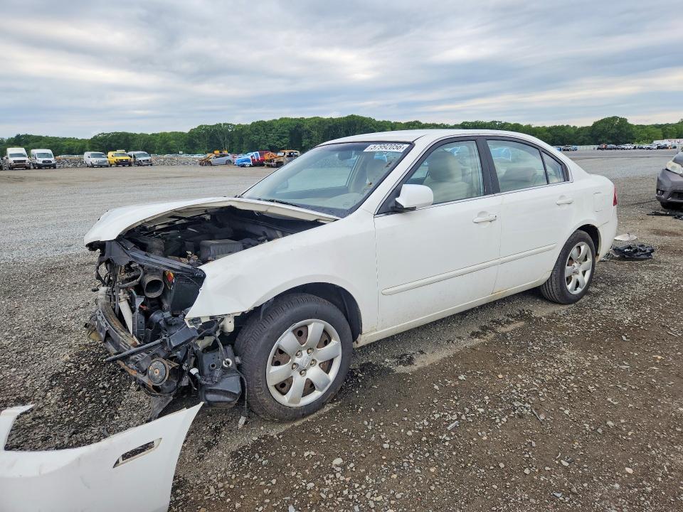 2007 Kia Optima VIN KNAGE123675104967 COPART salvage auction — FRONT END, MA - CERT OF TITLE-RECONSTRCTD COLL, sold $450 on 2026-07-29 (photo 1)