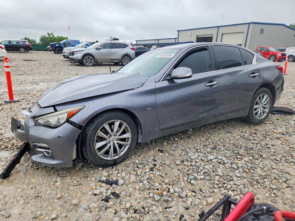 2014 Infiniti Q50 VIN JN1BV7AR7EM681809 COPART salvage auction — FRONT END, MI - CERTIFICATE OF TITLE, sold $600 on 2026-07-02 (photo 1)