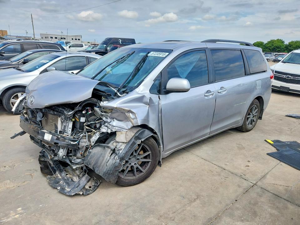 2013 Toyota VIN 5TDYK3DC9DS315479 COPART salvage auction — FRONT END, Tx - Salvage Vehicle Title, sold $1,000 on 2026-07-30 (photo 1)