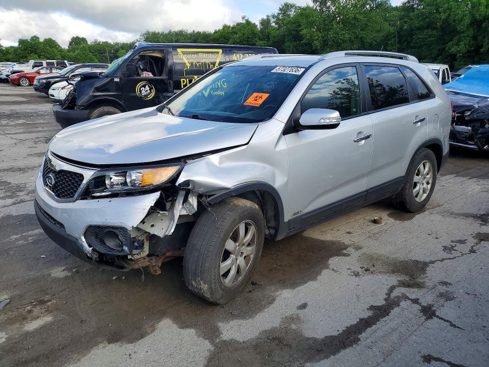 2013 Kia Sorento VIN 5XYKTCA64DG343057 COPART salvage auction — FRONT END, Pa - Certificate Of Salvage, sold $550 on 2026-07-09 (photo 1)