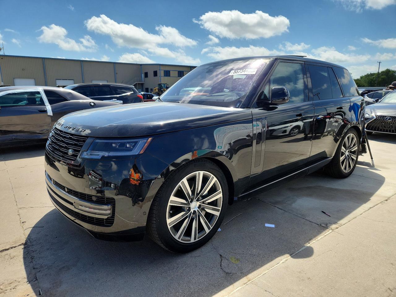 2023 Land Rover Range Rover VIN SALKP9FU9PA010798 COPART salvage auction — Rear End, TX - SALVAGE VEHICLE TITLE, sold $62,000 on 2026-07-02 (photo 1)