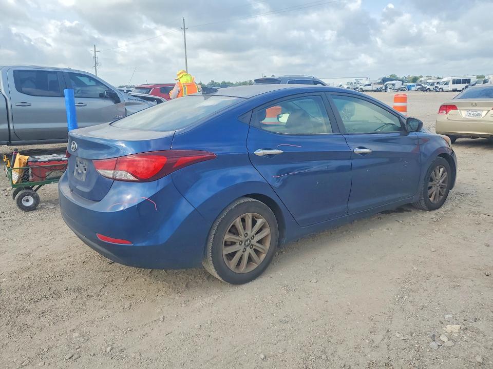 2015 Hyundai Elantra VIN KMHDH4AE2FU311440 COPART salvage auction — SIDE, TX - SALVAGE VEHICLE TITLE, sold $1,500 on 2026-07-27 (photo 3)