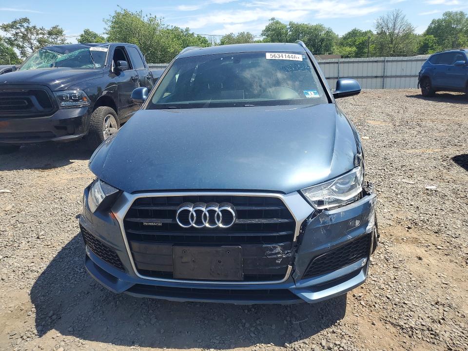 2018 Audi Q3 VIN WA1ECCFS9JR021752 COPART salvage auction — FRONT END, Nj - Cert Of Title-Salvage, sold $1,850 on 2026-07-10 (photo 5)