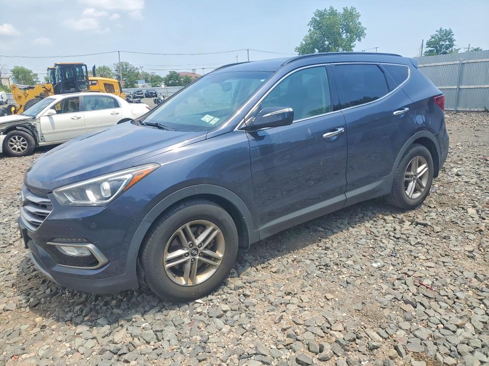 2018 Hyundai Santa fe VIN 5XYZUDLBXJG522405 COPART salvage auction — MECHANICAL, Ny - Certificate Of Title, sold $4,000 on 2026-07-23 (photo 1)
