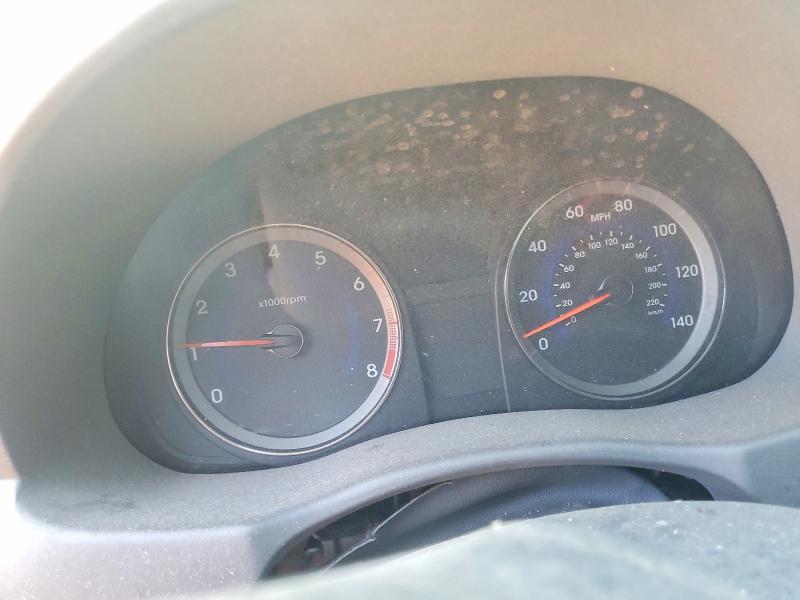 2014 Hyundai Accent VIN KMHCT4AE2EU696507 COPART salvage auction — ROLLOVER, Ca - Salvage Certificate, sold $300 on 2026-07-06 (photo 9)