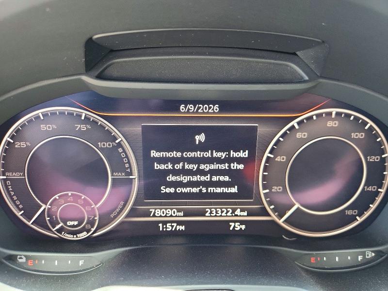 2018 Audi A3 e-tron VIN WAUSPBFF6JA057209 COPART salvage auction — FRONT END, Ut - Certificate Of Title, sold $3,950 on 2026-07-07 (photo 9)