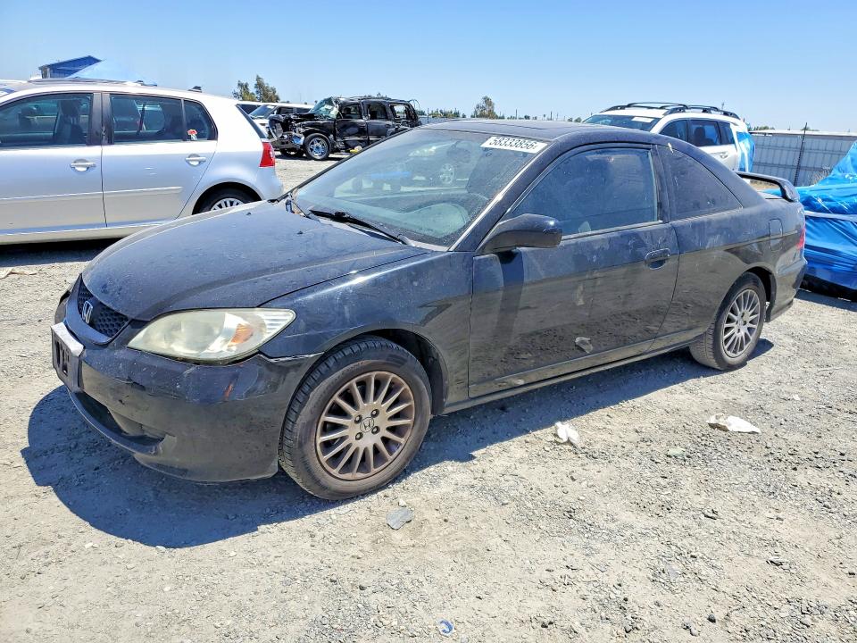 2005 Honda Civic VIN 1HGEM22945L030143 COPART salvage auction — VANDALISM, Ca - Salvage Certificate, sold $400 on 2026-07-09 (photo 1)
