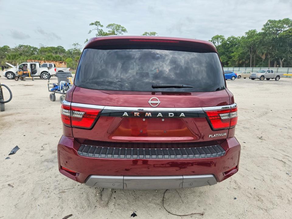 2021 Nissan Armada VIN JN8AY2DA3M9372725 COPART salvage auction — FRONT END, Fl - Cert Of Title Slvg Rebuildable, sold $13,600 on 2026-07-08 (photo 6)