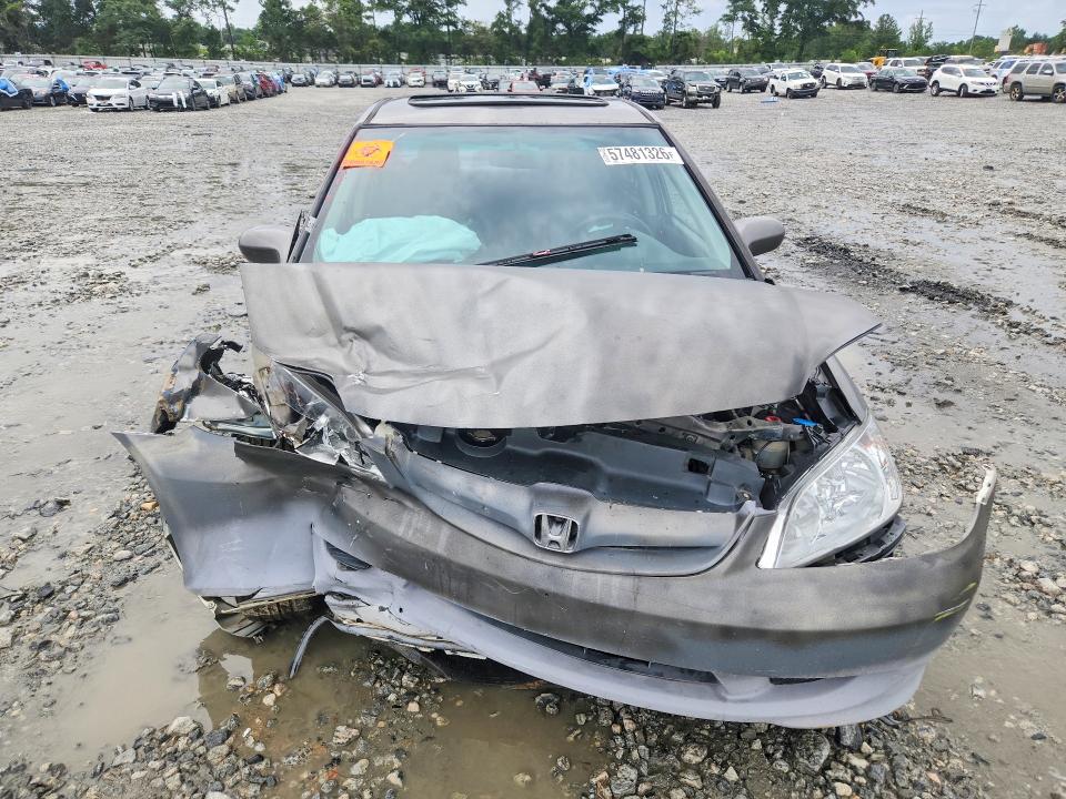 2005 Honda Civic VIN 1HGES26775L022665 COPART salvage auction — FRONT END, GA - CERT OF TITLE-SALVAGE, sold $250 on 2026-07-09 (photo 5)
