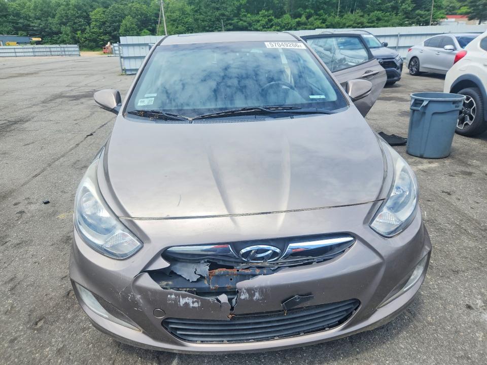 2013 Hyundai Accent VIN KMHCU5AE1DU104077 COPART salvage auction — FRONT END, Ri - Certificate Of Title, sold $875 on 2026-07-07 (photo 5)