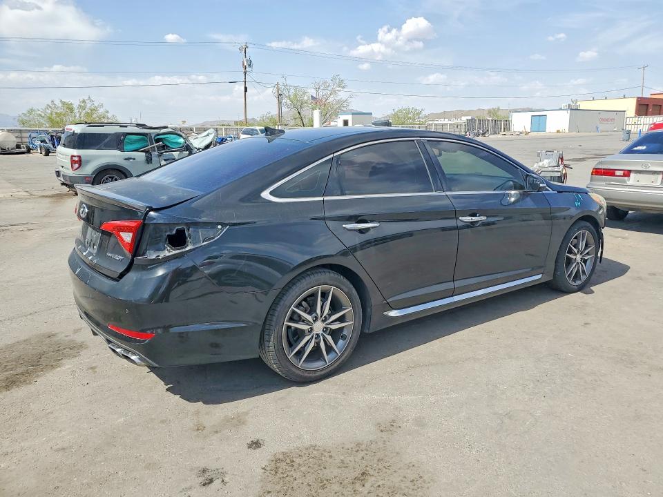 2015 Hyundai Sonata VIN 5NPE34AB0FH044919 COPART salvage auction — FRONT END, Tx - Salvage Vehicle Title, sold $1,600 on 2026-07-31 (photo 3)