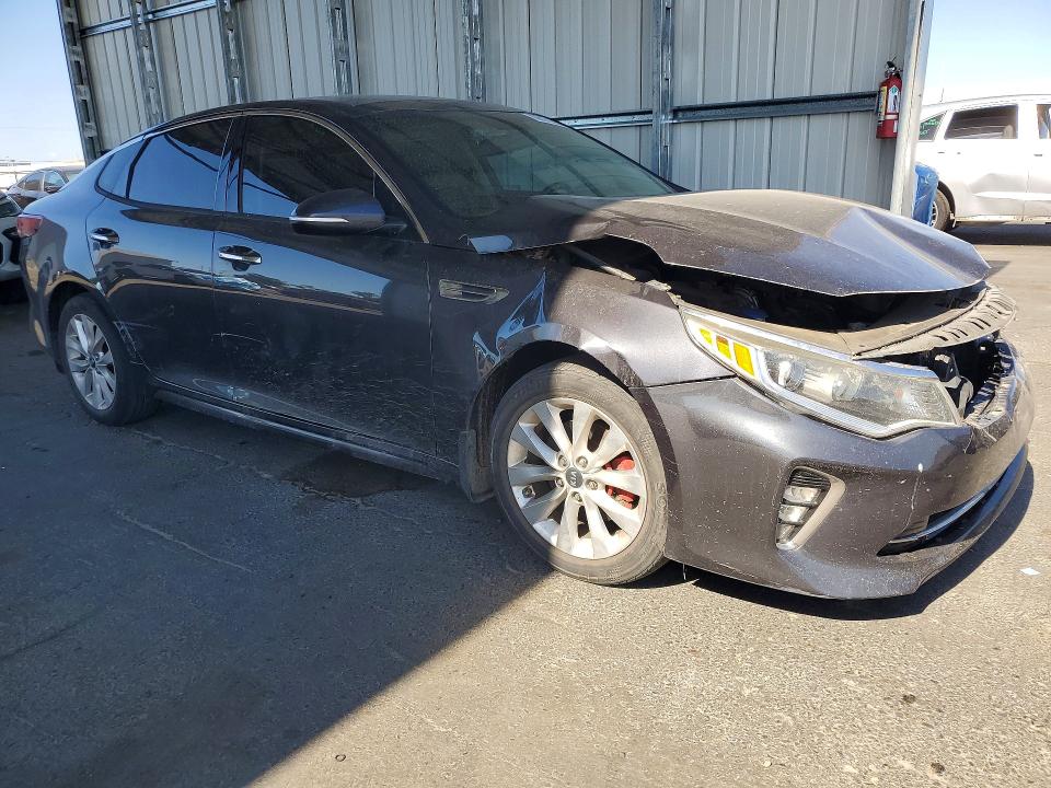 2018 Kia Optima VIN 5XXGT4L32JG195313 COPART salvage auction — FRONT END, Ca - Salvage Certificate, sold $1,300 on 2026-07-02 (photo 4)