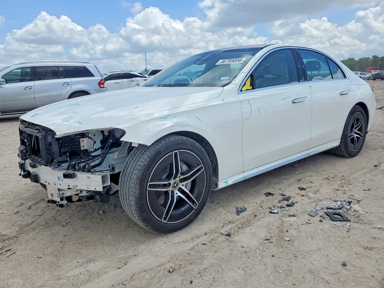 2026 Mercedes-Benz E-Class VIN W1KLF4GB2TA229343 COPART salvage auction — Front End, TX - SALVAGE VEHICLE TITLE, sold $38,750 on 2026-06-30 (photo 1)
