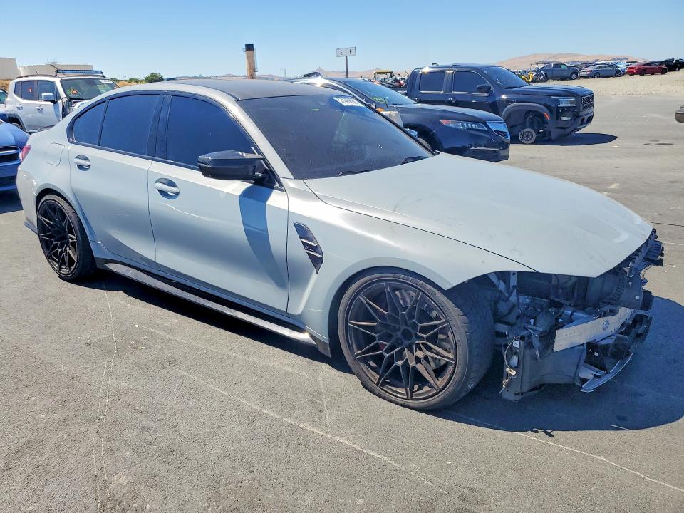 2022 BMW M3 VIN WBS33AY0XNFL75907 COPART salvage auction — UNDERCARRIAGE, Ca - Salvage Certificate, sold $31,250 on 2026-07-08 (photo 4)