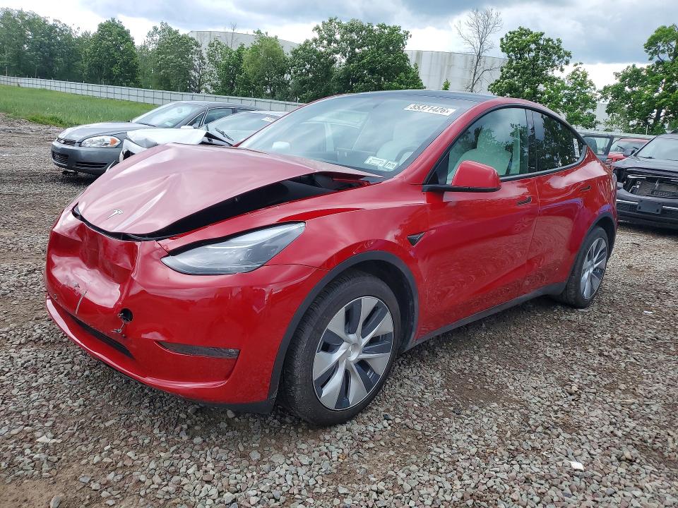 2023 Tesla VIN 7SAYGDEE6PF878363 COPART salvage auction — FRONT END, NY - MV-907A SALVAGE CERTIFICATE, sold $14,800 on 2026-07-06 (photo 1)