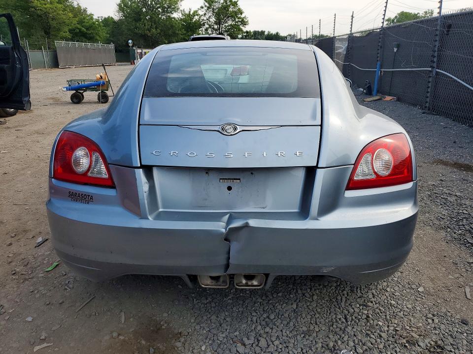 2005 Chrysler Crossfire VIN 1C3AN69L95X055944 COPART salvage auction — REAR END, Ct - Cert Of Title-Salvage, sold $525 on 2026-07-07 (photo 6)