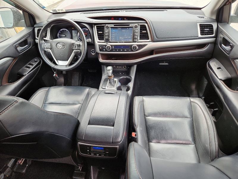 2019 Toyota Highlander VIN 5TDJZRFHXKS927115 COPART salvage auction — FRONT END, Ne - Cert Of Title-Salvage, sold $7,400 on 2026-07-14 (photo 8)