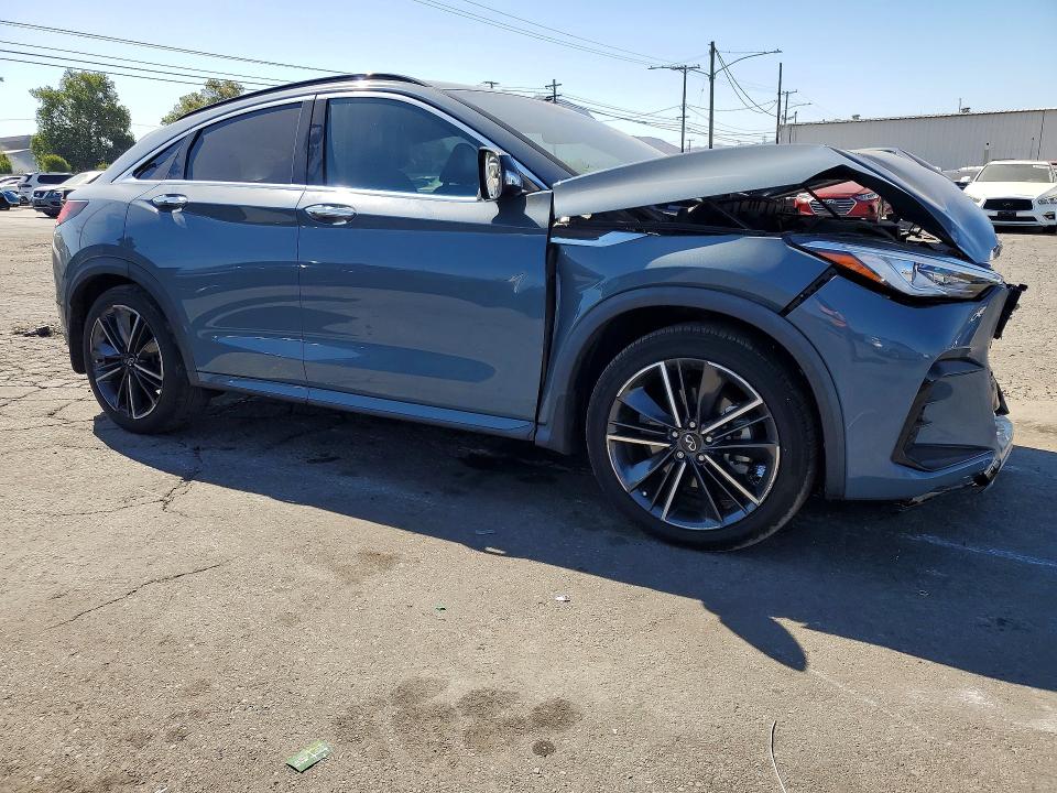 2022 Infiniti Qx55 VIN 3PCAJ5J35NF115399 COPART salvage auction — FRONT END, Ca - Salvage Certificate, sold $7,600 on 2026-08-03 (photo 4)