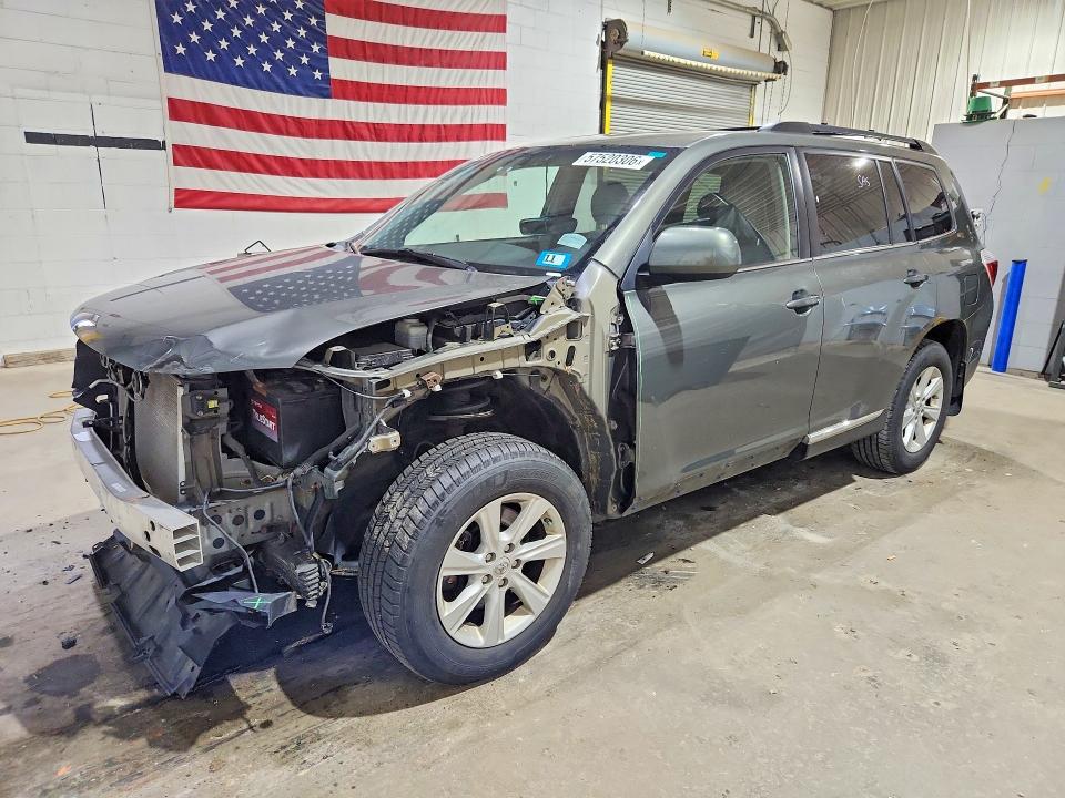 2012 Toyota Highlander VIN 5TDBK3EH0CS119137 COPART salvage auction — FRONT END, Nh - Cert Of Title-Salvage, sold $2,100 on 2026-07-28 (photo 1)