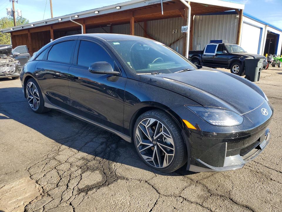 2025 Hyundai Ioniq 6 VIN KMHM34AC2SA093377 COPART salvage auction — FRONT END, Co - Salvage Title, sold $6,700 on 2026-07-28 (photo 4)