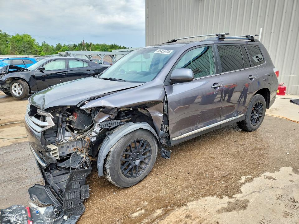 2012 Toyota Highlander VIN 5TDBK3EH5CS165465 COPART salvage auction — FRONT END, Mn - Cert Of Title-Prior Salvage, sold $1,200 on 2026-07-27 (photo 1)