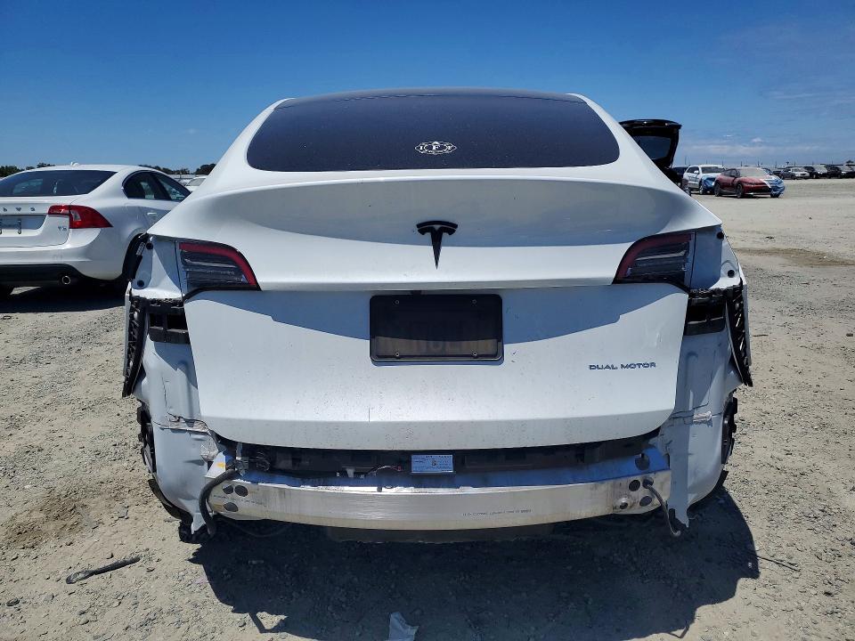 2022 Tesla Model y VIN 7SAYGAEE4NF433471 COPART salvage auction — REAR END, Ca - Salvage Certificate, sold $12,100 on 2026-07-07 (photo 6)