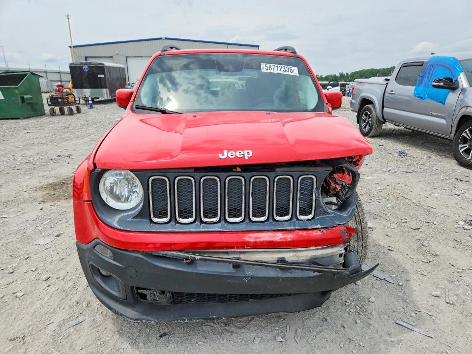 2017 Jeep Renegade VIN ZACCJABB9HPF02722 COPART salvage auction — FRONT END, Il - Salvage Certificate, sold $800 on 2026-08-03 (photo 5)