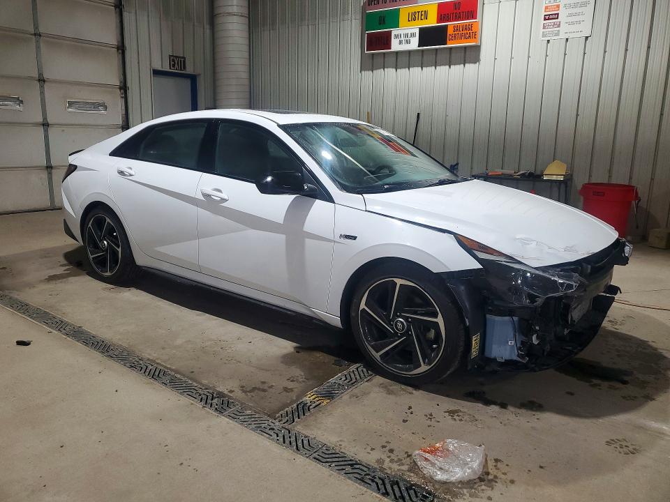 2022 Hyundai Elantra VIN KMHLR4AFXNU230928 COPART salvage auction — FRONT END, Pa - Certificate Of Salvage, sold $5,600 on 2026-07-13 (photo 4)