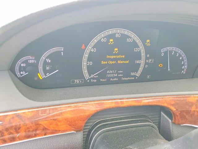 2013 Mercedes-benz S-klasse VIN WDDNG9EB4DA535533 COPART salvage auction — FRONT END, Tx - Dealer Only Clean Title, sold $950 on 2026-07-02 (photo 9)
