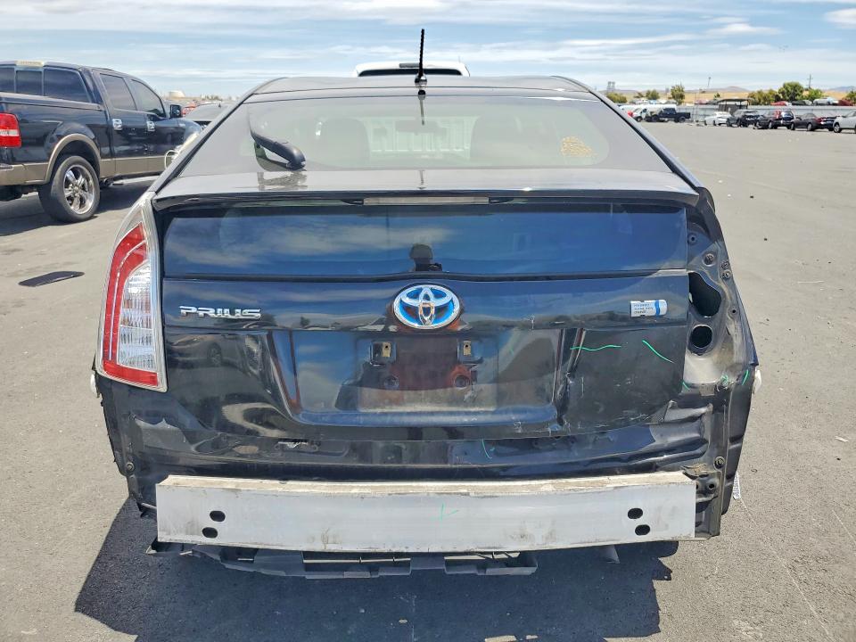 2014 Toyota Prius VIN JTDKN3DU5E0383434 COPART salvage auction — REAR END, Ca - Salvage Certificate, sold $950 on 2026-07-13 (photo 6)