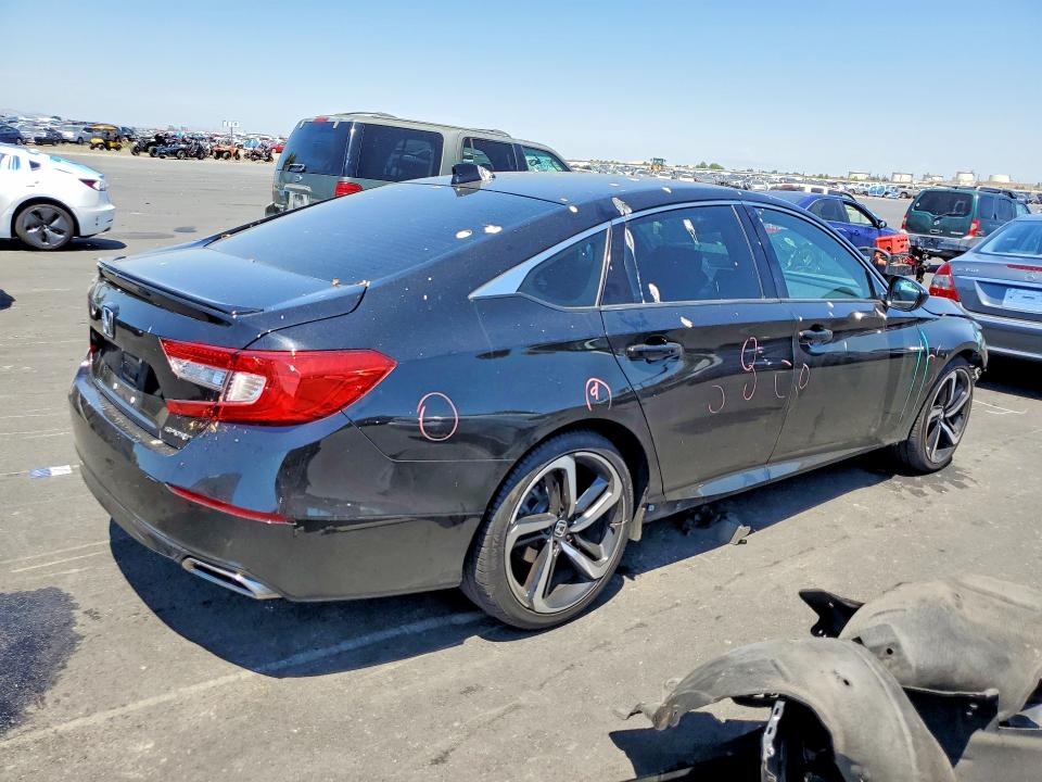 2021 Honda Accord VIN 1HGCV1F39MA079076 COPART salvage auction — FRONT END, CA - SALVAGE CERTIFICATE, sold $8,300 on 2026-07-27 (photo 3)