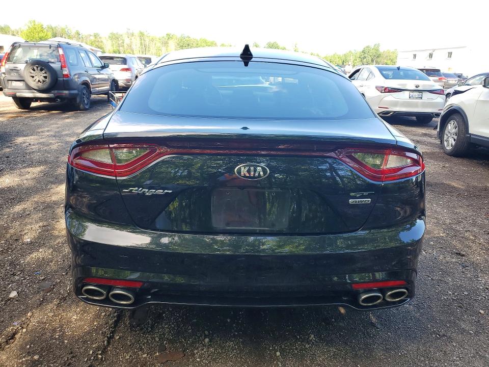 2019 Kia Stinger VIN KNAE55LC0K6068399 COPART salvage auction — FRONT END, On - Permit Salvage, sold $7,300 on 2026-07-30 (photo 6)