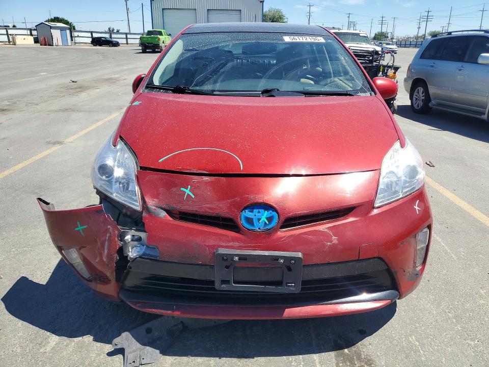 2012 Toyota Prius VIN JTDKN3DU9C5393562 COPART salvage auction — FRONT END, Id - Salvage Certificate Of Title, sold $750 on 2026-07-23 (photo 5)