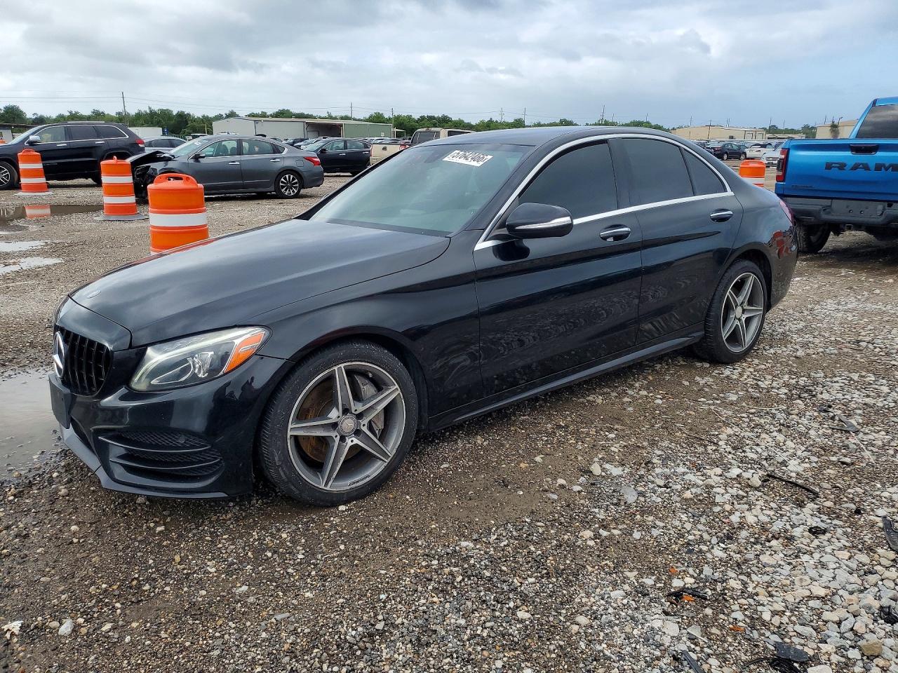 2015 Mercedes-Benz C-Class VIN 55SWF6GB1FU001816 COPART salvage auction — Rear End, TX - CERTIFICATE OF TITLE (P), sold $6,600 on 2026-07-02 (photo 1)