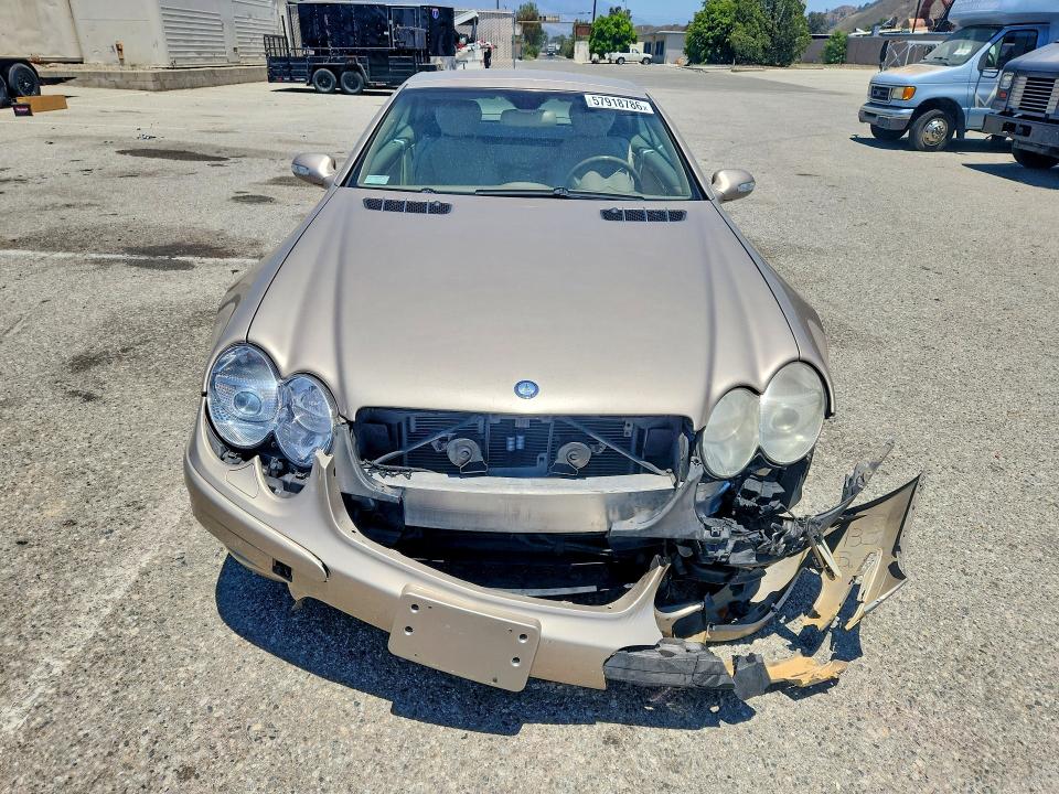 2003 Mercedes-benz Sl-class VIN WDBSK75F13F046896 COPART salvage auction — FRONT END, CA - SALVAGE CERTIFICATE, sold $1,600 on 2026-07-28 (photo 5)