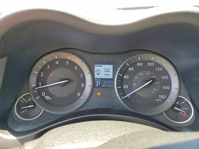 2012 Infiniti M VIN JN1BY1AP4CM334695 COPART salvage auction — REAR END, Ca - Salvage Certificate, sold $1,050 on 2026-07-06 (photo 9)