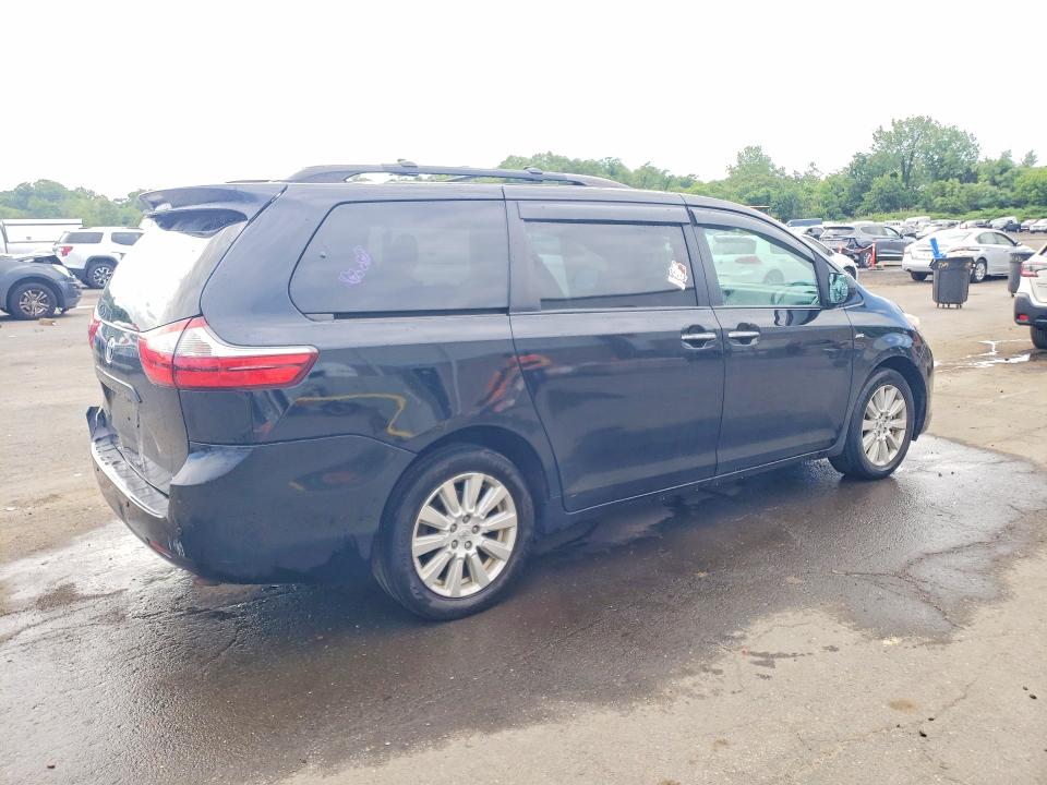 2017 Toyota Sienna VIN 5TDDZ3DC6HS162852 COPART salvage auction — REAR END, Ct - Cert Of Title-Salvage, sold $4,250 on 2026-07-14 (photo 3)