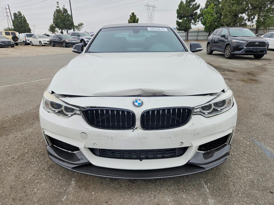 2015 BMW 4er VIN WBA3N7C5XFK223140 COPART salvage auction — FRONT END, Ca - Salvage Certificate, sold $2,300 on 2026-07-16 (photo 5)