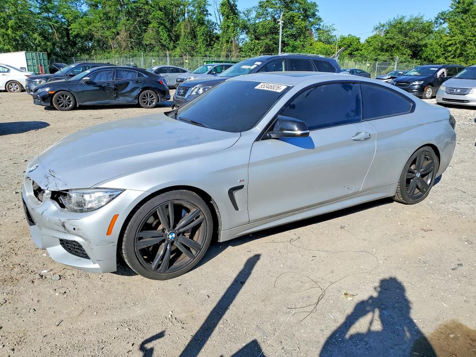 2014 BMW 4er VIN WBA3R5C53EK186536 COPART salvage auction — FRONT END, Md - Cert Of Salvage < 75% Damage, sold $3,250 on 2026-07-30 (photo 1)