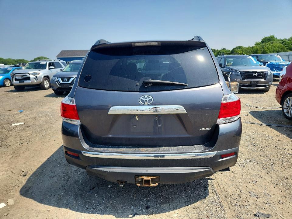 2013 Toyota Highlander VIN 5TDBK3EH7DS237980 COPART salvage auction — REAR END, Ma - Cert Of Title-Reconstrctd Coll, sold $3,600 on 2026-07-15 (photo 6)