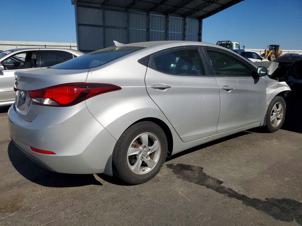2015 Hyundai Elantra VIN 5NPDH4AE7FH646384 COPART salvage auction — FRONT END, Ca - Salvage Certificate, sold $950 on 2026-07-02 (photo 3)
