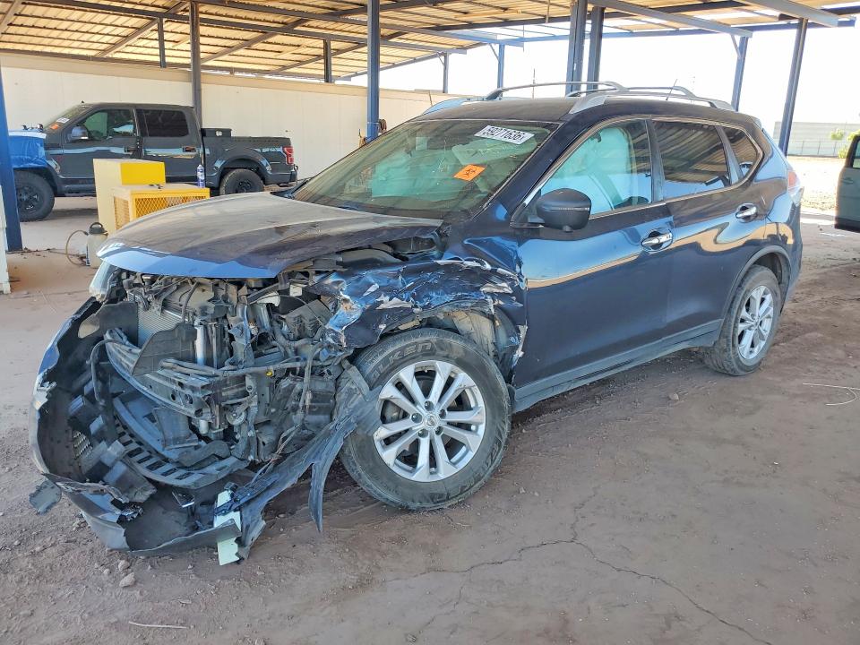 2016 Nissan Rogue VIN KNMAT2MT6GP626696 COPART salvage auction — FRONT END, Salvage Title, sold $175 on 2026-07-21 (photo 1)