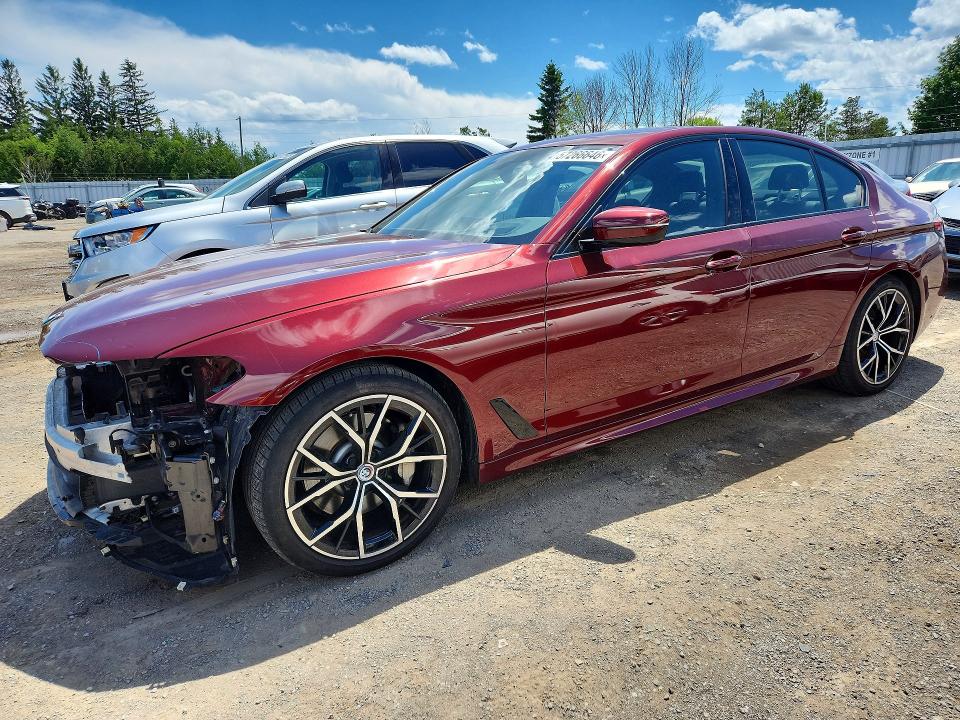 2022 BMW 5er VIN WBA13BJ02NCK85082 COPART salvage auction — FRONT END, On - Permit No Brand - Unfit, sold $10,000 on 2026-07-30 (photo 1)