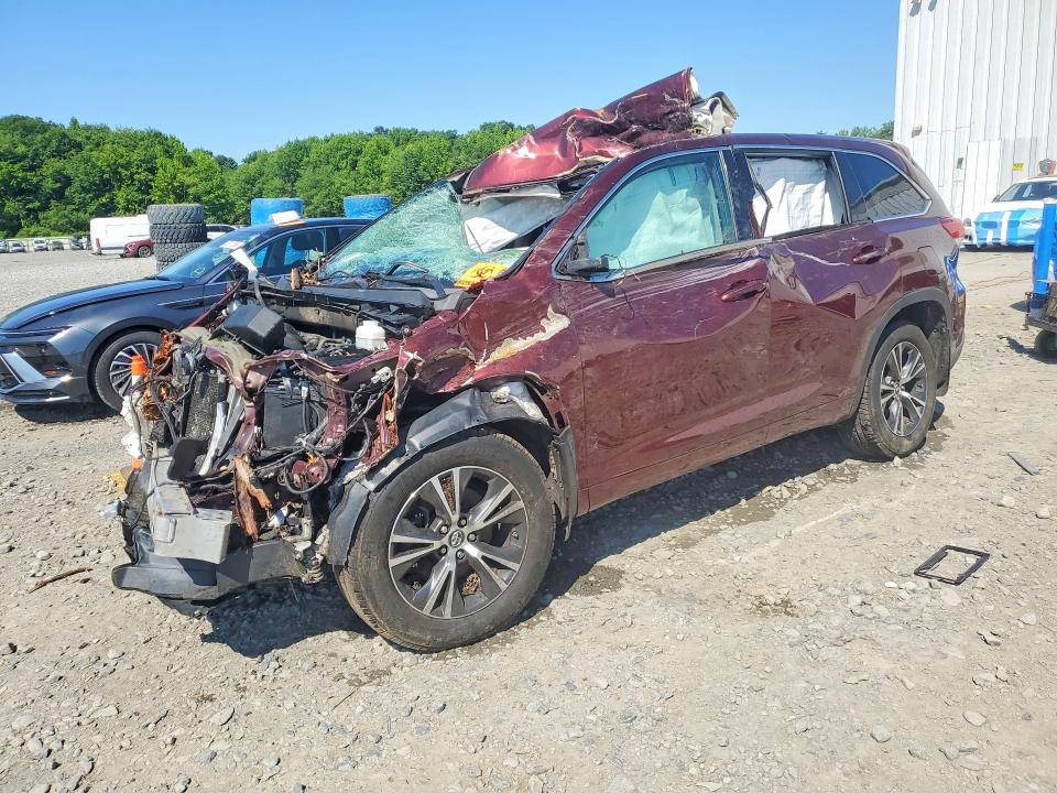 2017 Toyota Highlander VIN 5TDBZRFH9HS411843 COPART salvage auction — ALL OVER, Nj - Cert Of Title-Salvage, sold $1,950 on 2026-07-22 (photo 1)