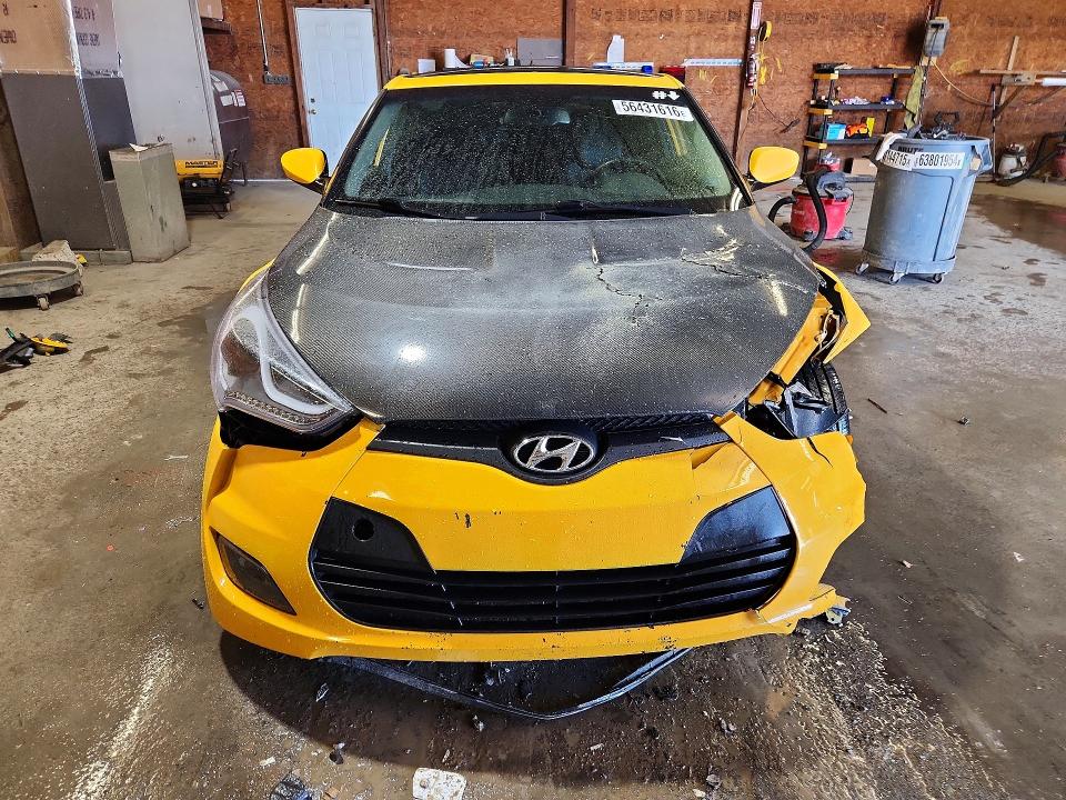 2012 Hyundai Veloster VIN KMHTC6AD2CU078667 COPART salvage auction — FRONT END, PA - CERTIFICATE OF SALVAGE, sold $350 on 2026-07-02 (photo 5)