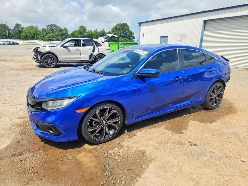 2020 Honda Civic VIN 19XFC2F83LE004999 COPART salvage auction — REAR END, La - Cert Of Title-Salvage, sold $4,950 on 2026-07-09 (photo 1)